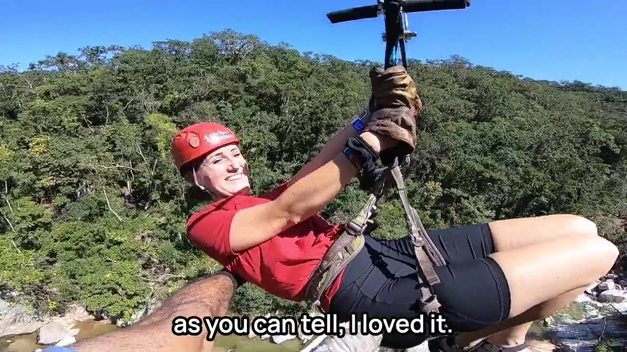 Cami enjoying a jungle excursion during her resort trip