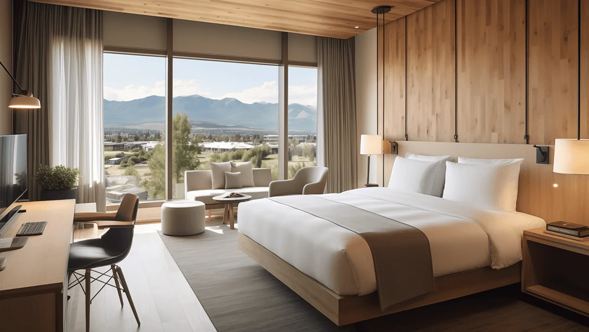 A resort room ready for a getaway