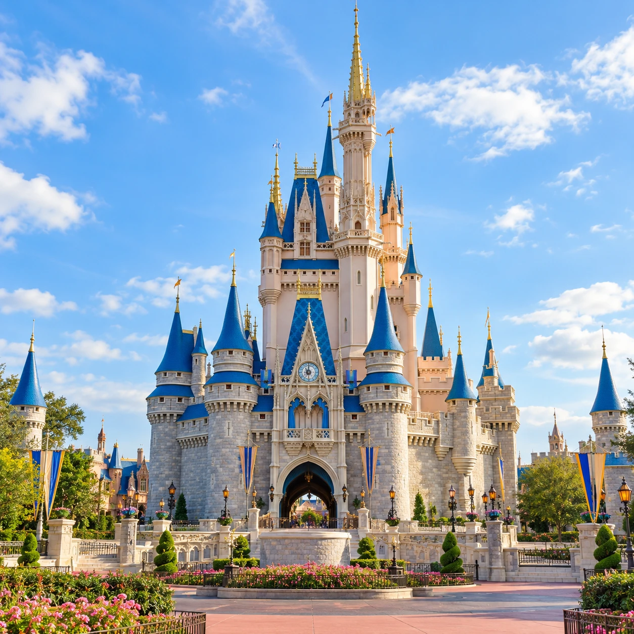 Generated Cinderella Castle artwork for the example Disney World giveaway